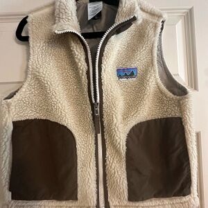 Patagonia Kids Cream Sherpa Vest